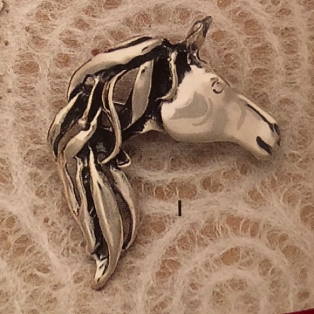 Vintage Silpada Sterling Silver Horse Head Equestrian Pin/Pendant I0653 - Picture 3 of 11